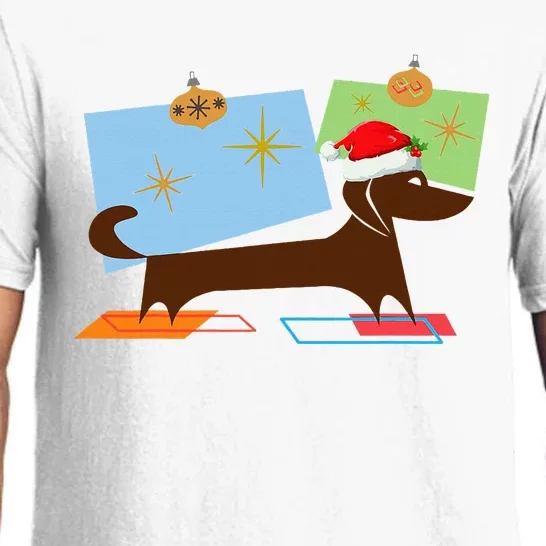 Dachshund Wiener Dog Retro Mid Century Modern Christmas Xmas Pajama Set