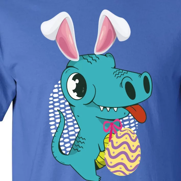 Dinosaur With Easter Ears Easter Eggs Easter Bunny Cool Gift Tall T-Shirt