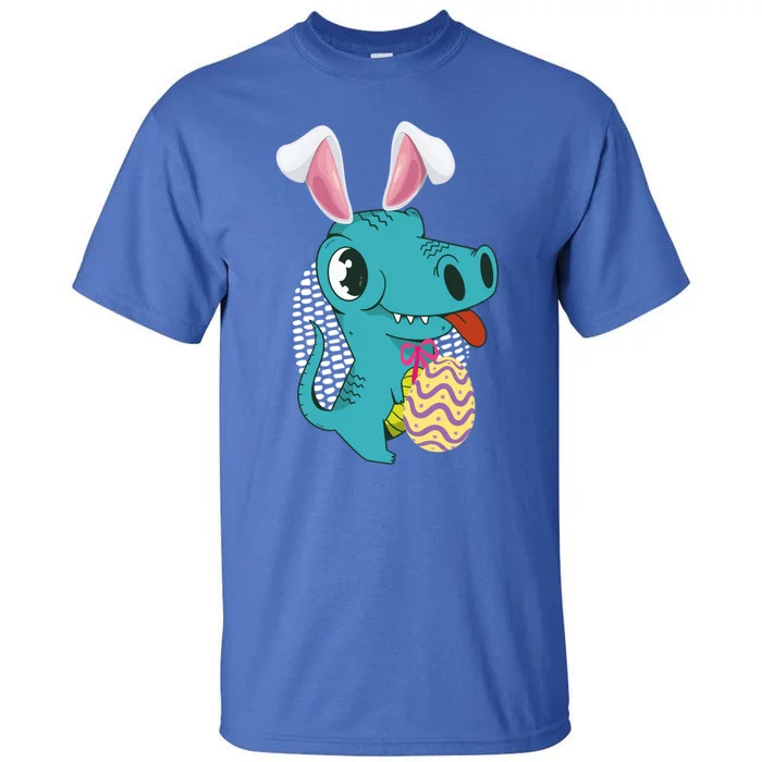 Dinosaur With Easter Ears Easter Eggs Easter Bunny Cool Gift Tall T-Shirt