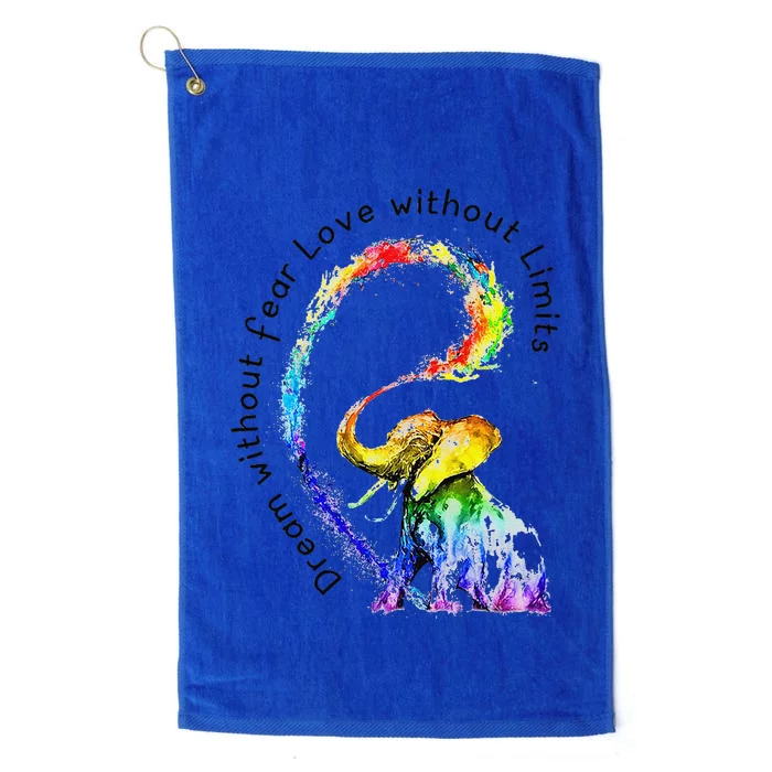 Dream Without Fear Love Without Limits Elephant Lgbt Platinum Collection Golf Towel