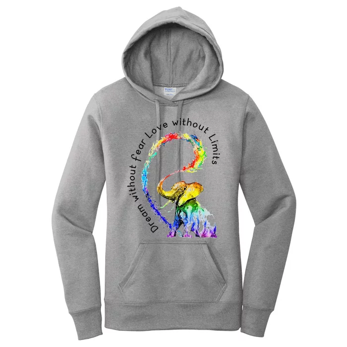 Dream Without Fear Love Without Limits Elephant Lgbt Women's Pullover Hoodie