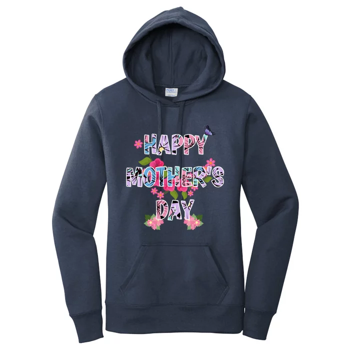 Day With Floral Mom Mommy Grandma Women's Pullover Hoodie