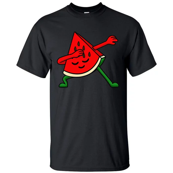 Dabbing Watermelon Fruitarian Lover Summer Fruit Slice Seeds Tall T-Shirt