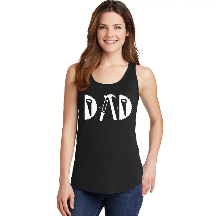 Dad Woodworking Funny Woodworker Handyman Carpenter Ladies Essential Tank