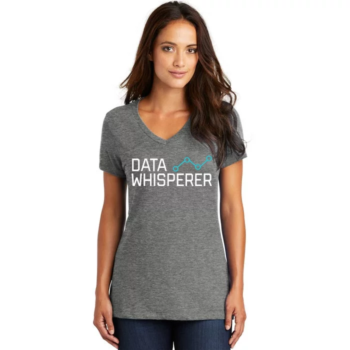 Data Whisperer Funny Science Analyst Software Engineer Women's V-Neck T-Shirt