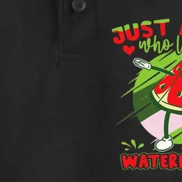 Dabbing Watermelon Fruit Dry Zone Grid Performance Polo