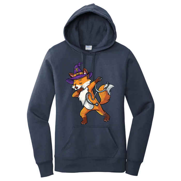 Dabbing Witch Fox Nurse Vintage Meaningful Gift Women's Pullover Hoodie