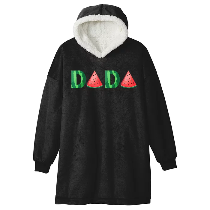 Dada Watermelon Funny Summer Fruit Gift Hooded Wearable Blanket