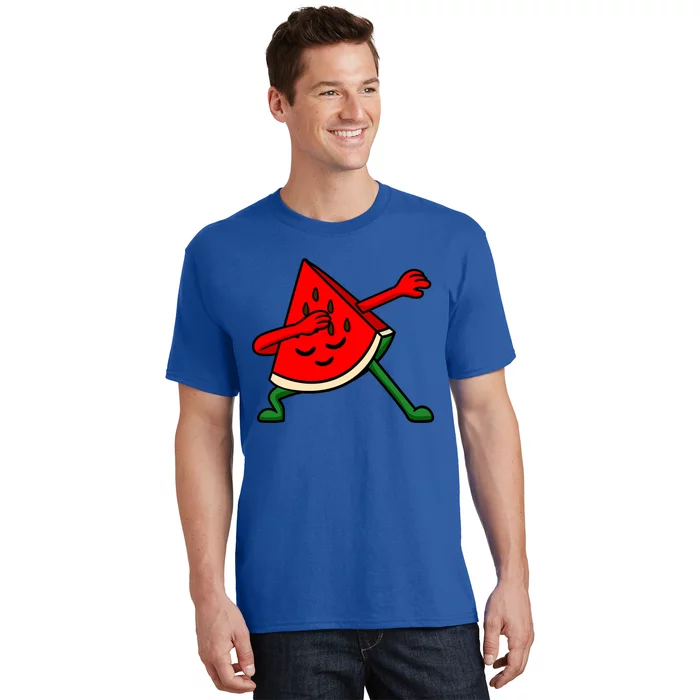 Dabbing Watermelon Fruitarian Lover Summer Fruit Slice Seeds Gift T-Shirt