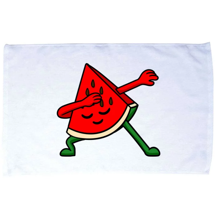 Dabbing Watermelon Fruitarian Lover Summer Fruit Slice Seeds Gift Microfiber Hand Towel