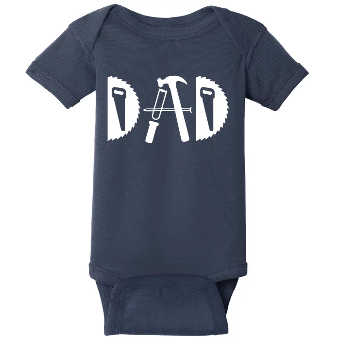 Dad Woodworking Funny Woodworker Handyman Carpenter Baby Bodysuit