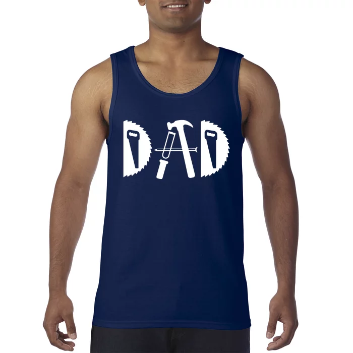 Dad Woodworking Funny Woodworker Handyman Carpenter Tank Top