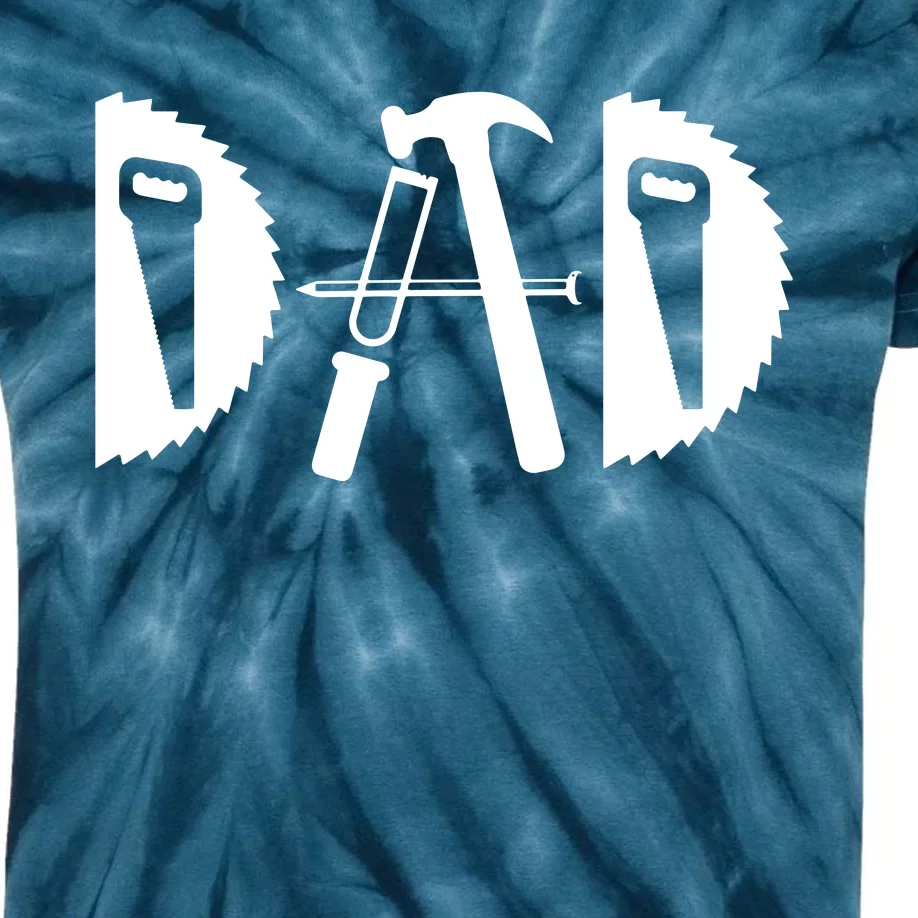 Dad Woodworking Funny Woodworker Handyman Carpenter Kids Tie-Dye T-Shirt