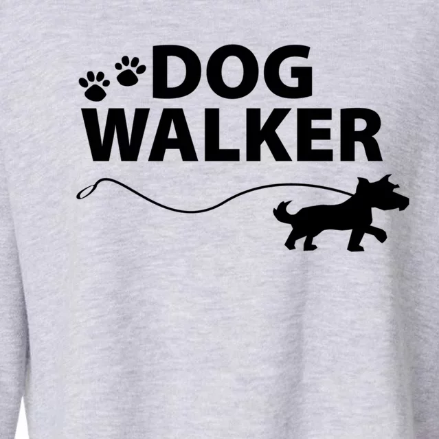 Dog Walker Gift Cropped Pullover Crew