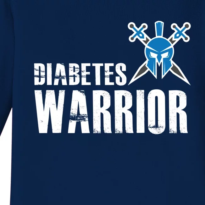 Diabetes Warrior Gift Support Awareness Fighter Gift Baby Long Sleeve Bodysuit