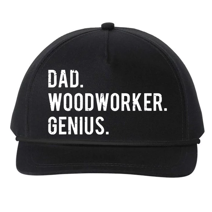 Dad Woodworker Genius Woodworking Father Snapback Five-Panel Rope Hat