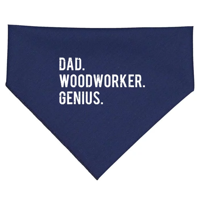 Dad Woodworker Genius Woodworking Father USA-Made Doggie Bandana