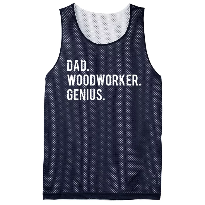 Dad Woodworker Genius Woodworking Father Mesh Reversible Basketball Jersey Tank