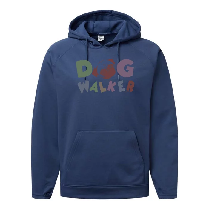 Dog Walker Gift Performance Fleece Hoodie