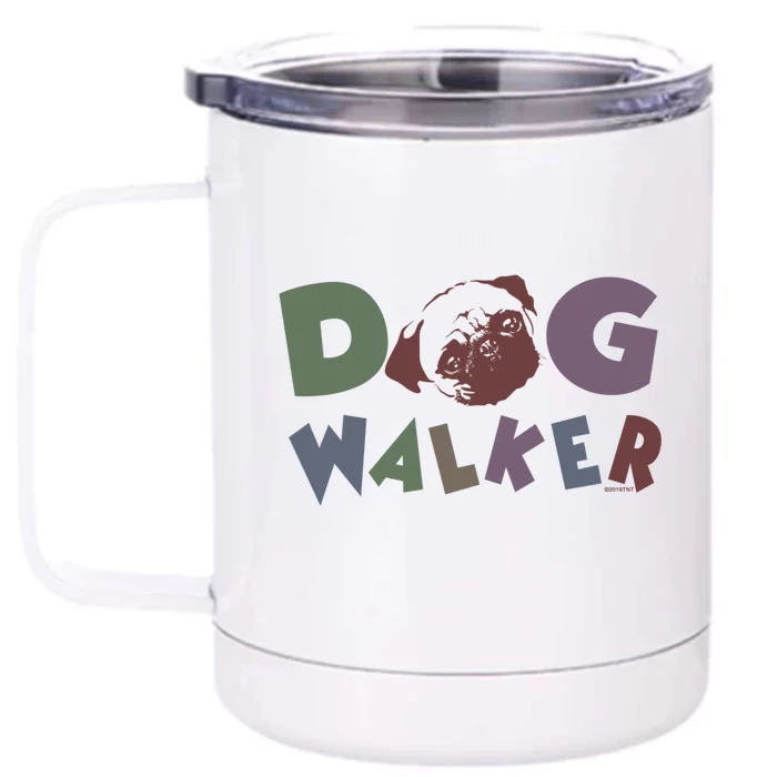 Dog Walker Gift Front & Back 12oz Stainless Steel Tumbler Cup