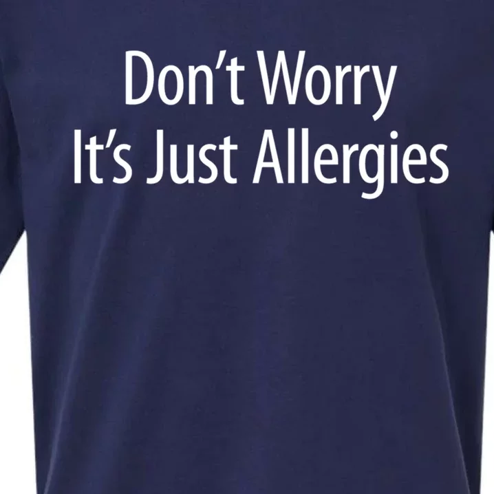 Don't Worry Gift It's Just Allergies Gift Sueded Cloud Jersey T-Shirt