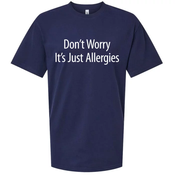 Don't Worry Gift It's Just Allergies Gift Sueded Cloud Jersey T-Shirt