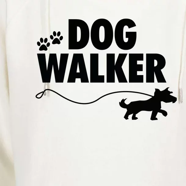 Dog Walker Gift Womens Funnel Neck Pullover Hood