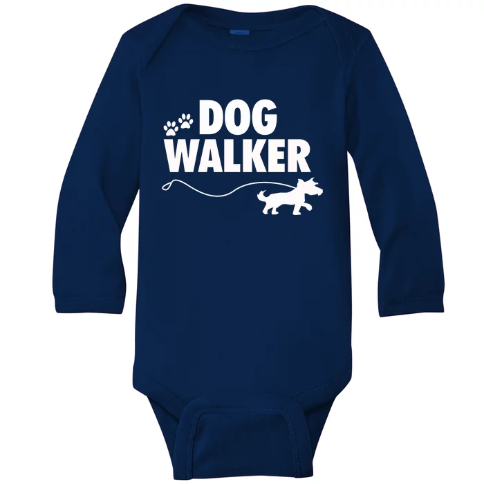 Dog Walker Gift Baby Long Sleeve Bodysuit