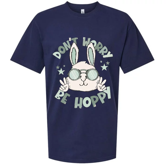 Don't Worry Happy Easter Cool Bunny Gift easter Sueded Cloud Jersey T-Shirt