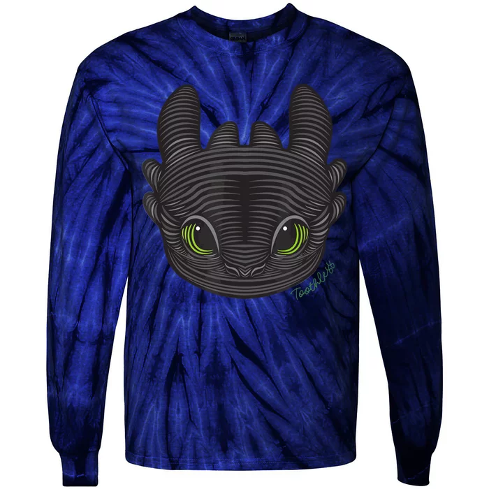 Dream Works How To Train Your Dragon Toothless Cat Tie-Dye Long Sleeve Shirt