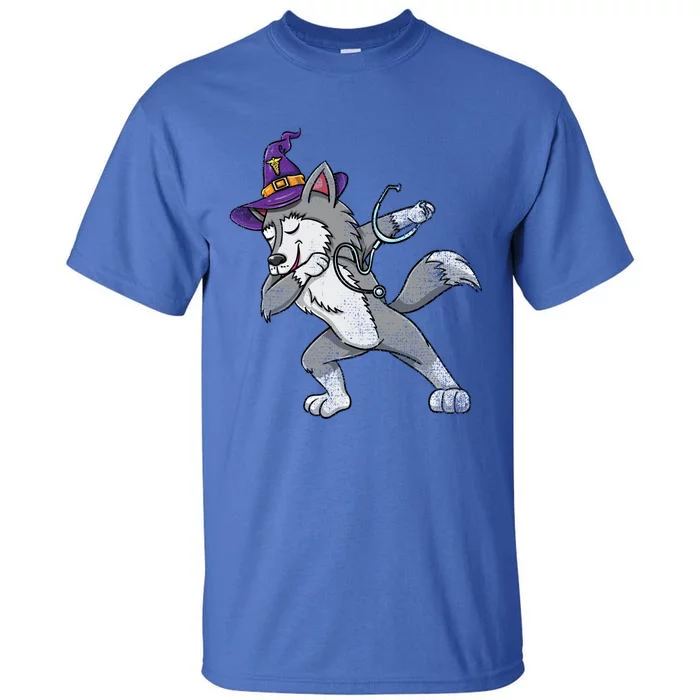 Dabbing Wolf Halloween Nurse Vintage Cute Gift Tall T-Shirt