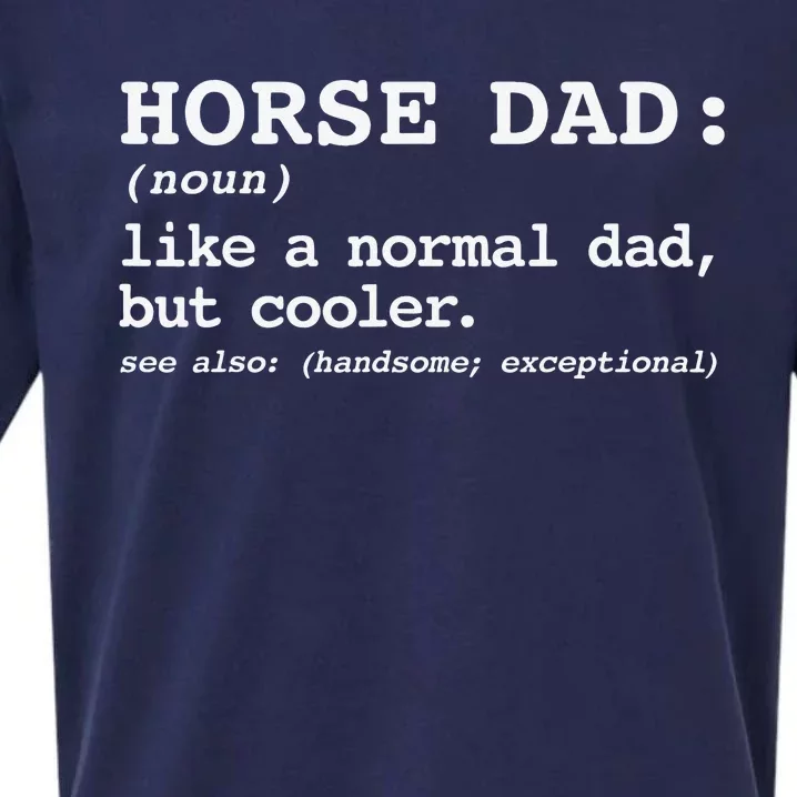 DadS With Horses Equestrian Lover Horse Dad Sueded Cloud Jersey T-Shirt