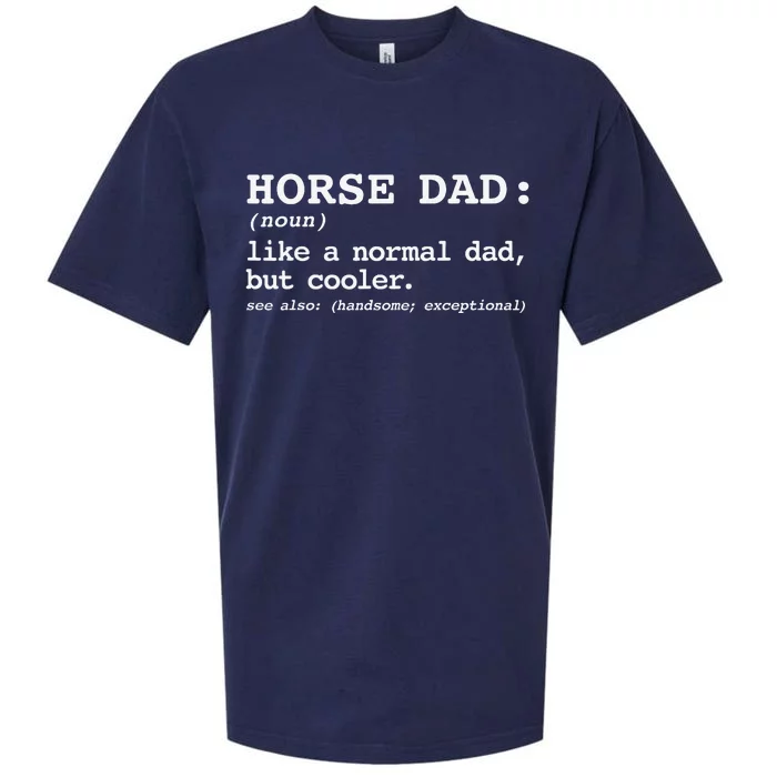 DadS With Horses Equestrian Lover Horse Dad Sueded Cloud Jersey T-Shirt