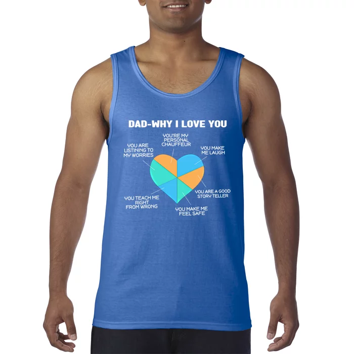 Dad Why I Love You Father Daddy Cool Gift Tank Top