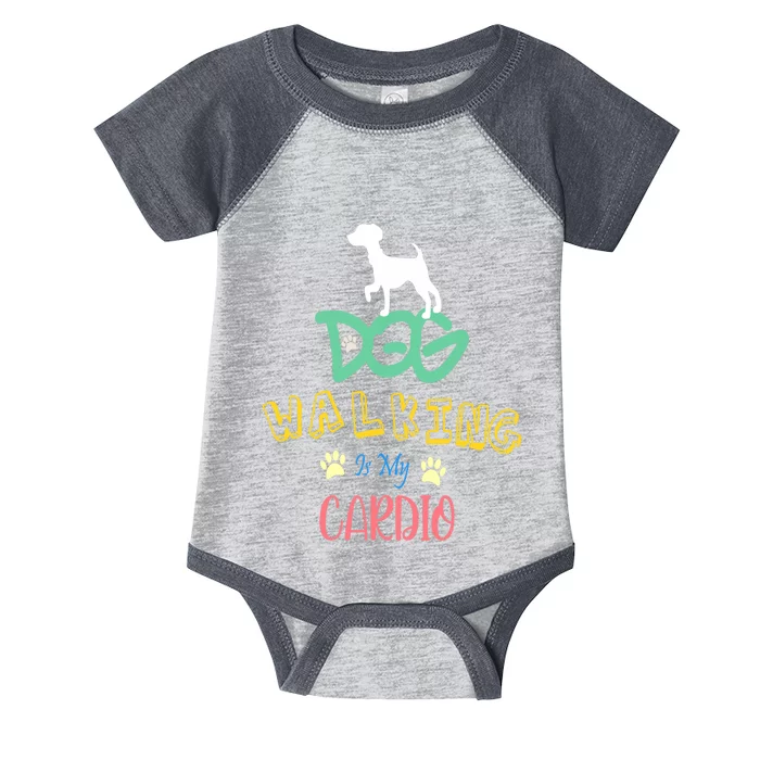 Dog Walking Is My Cardio | Funny Dog walking Infant Baby Jersey Bodysuit