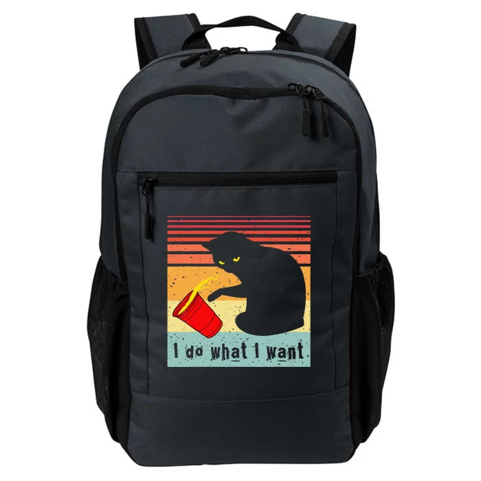 Do What I Want Vintage Black Cat Red Cup Funny My Cat Daily Commute Backpack