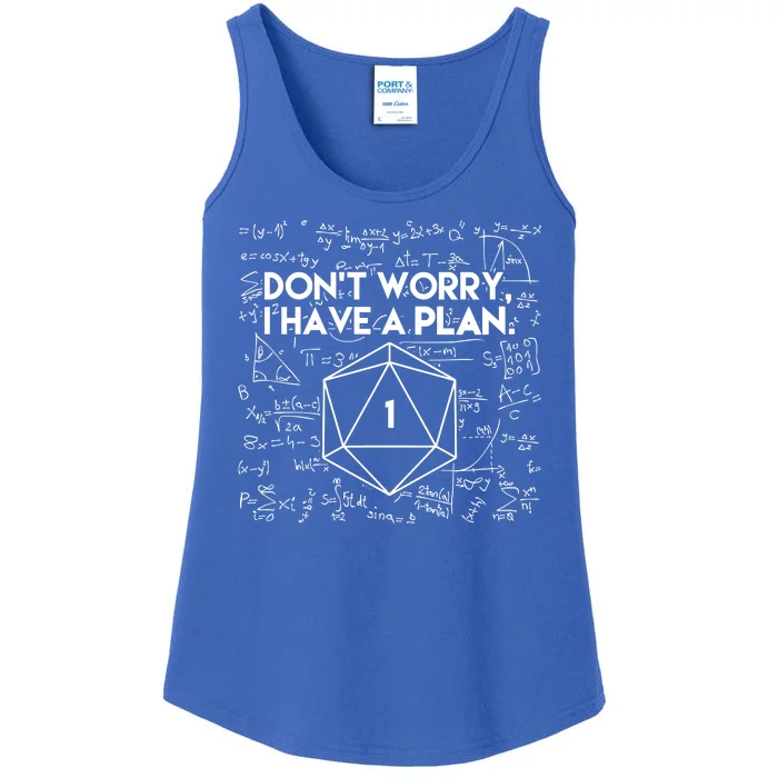 Dont Worry I Have A Plan Funny Critical Fail Ladies Essential Tank