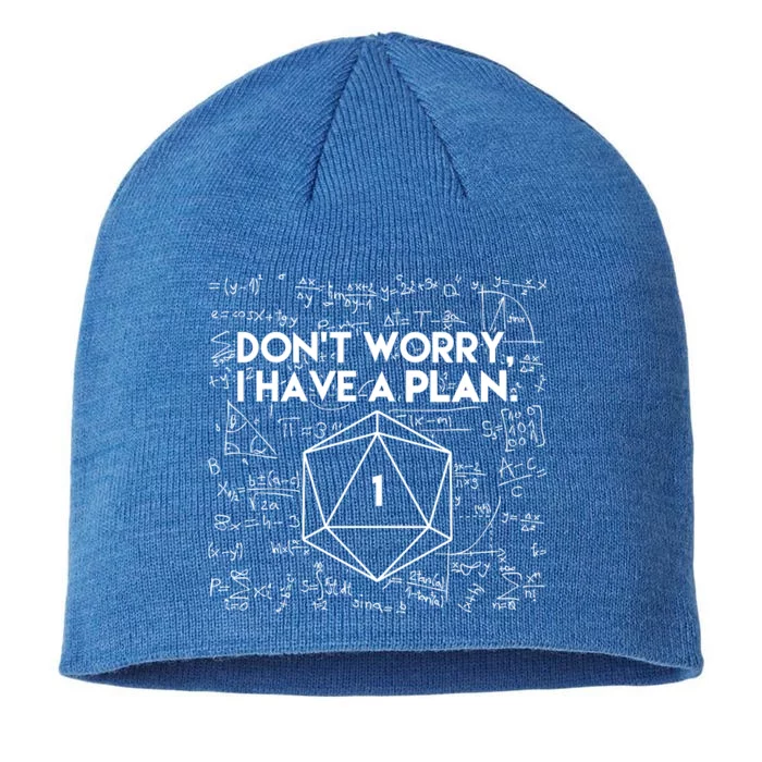 Dont Worry I Have A Plan Funny Critical Fail 8 1/2in Sustainable Knit Beanie