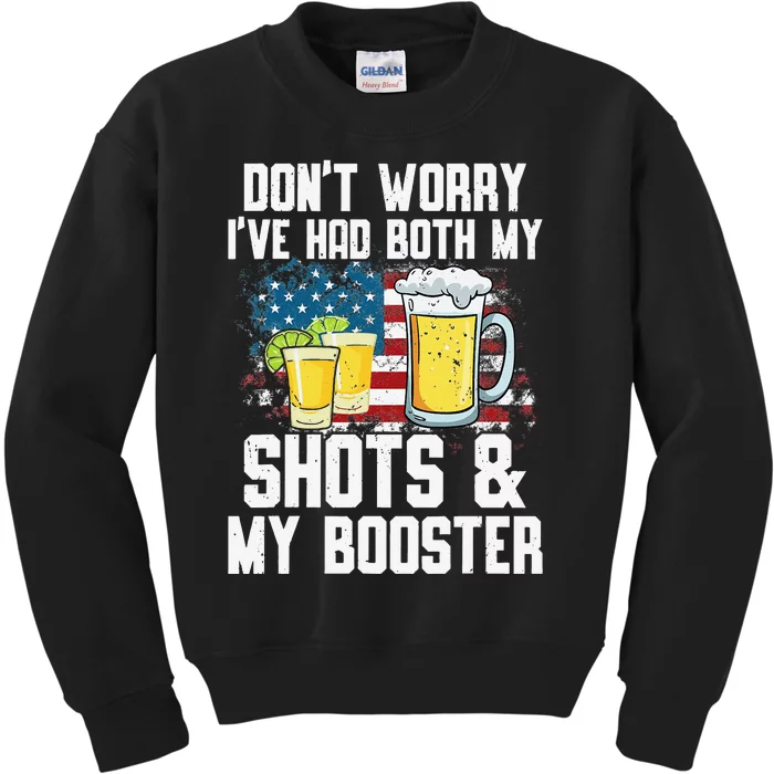 Don't Worry I've Had Both My Shots & Booster Funny Vaccine Kids Sweatshirt