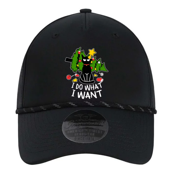 Do What I Want Funny Black Cat Christmas Tree Cat Lady Humor Gift Performance The Dyno Cap