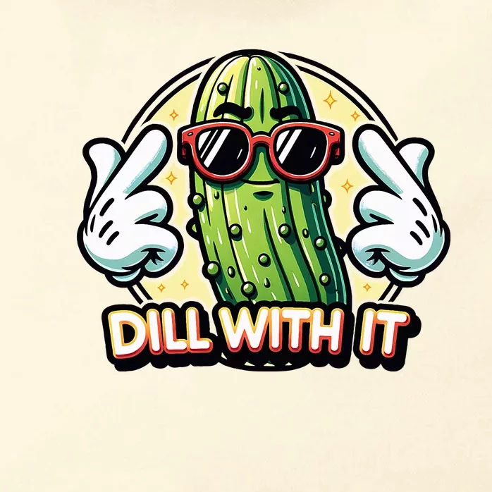 Dill With It Funny Pickle Vegetable Pun Zip Tote Bag