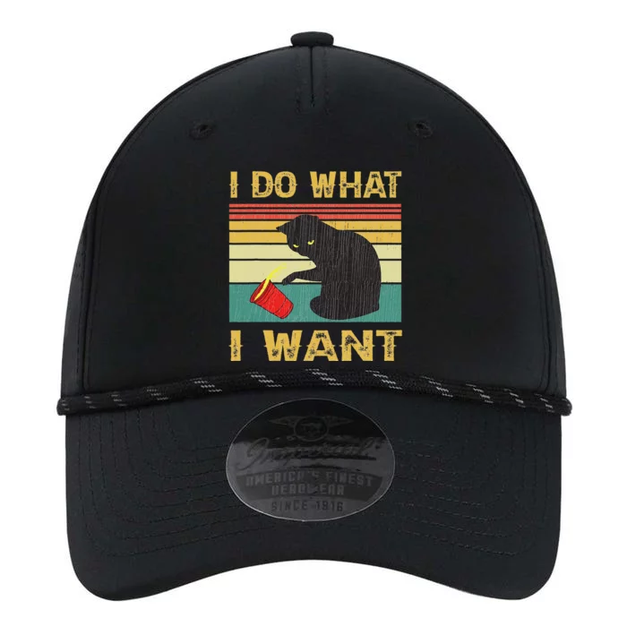 Do What I Want Vintage Black Cat Red Cup Funny My Cat Performance The Dyno Cap