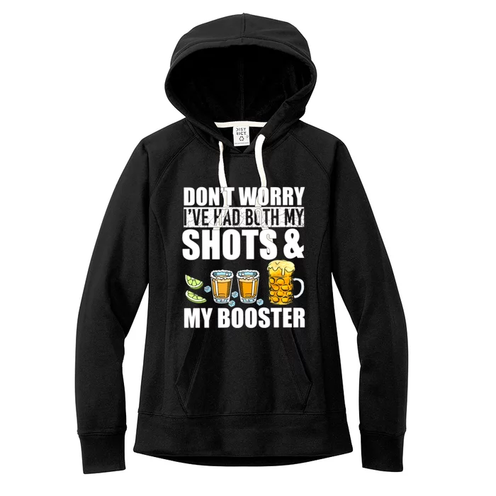 Don't Worry I've Had Both My Shots And Booster Women's Fleece Hoodie