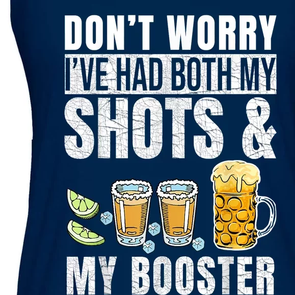 Don't Worry I've Had Both My Shots And Booster Funny Vaccine Ladies Essential Flowy Tank