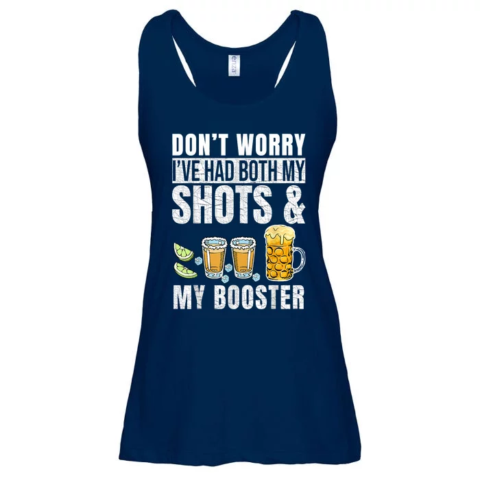 Don't Worry I've Had Both My Shots And Booster Funny Vaccine Ladies Essential Flowy Tank