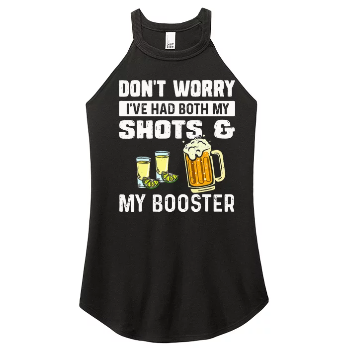 Dont Worry Ive Had Both My Shots And Booster Funny Vaccine Women’s Perfect Tri Rocker Tank