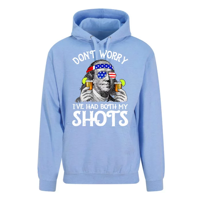 Dont Worry Ive Had Both My Shots Tequila Ben Drankin Funny Unisex Surf Hoodie