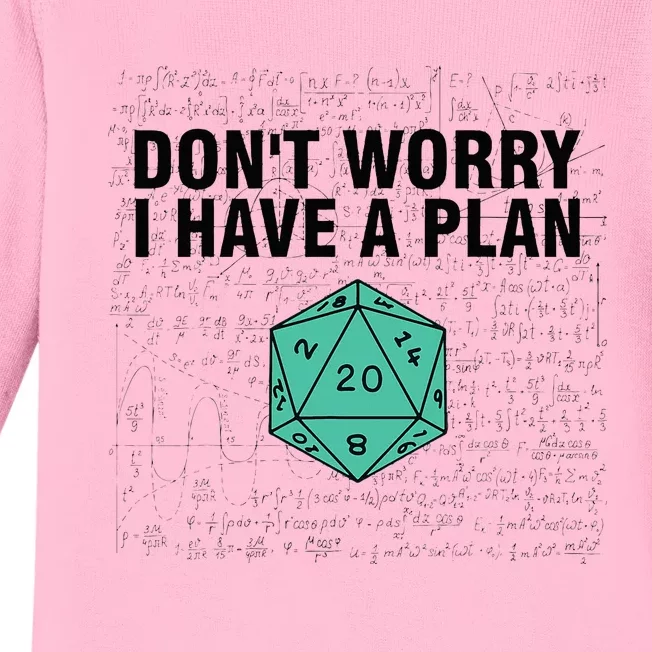 DonT Worry I Have A Plan Funny Dungeon Chaotic Dragon Baby Long Sleeve Bodysuit