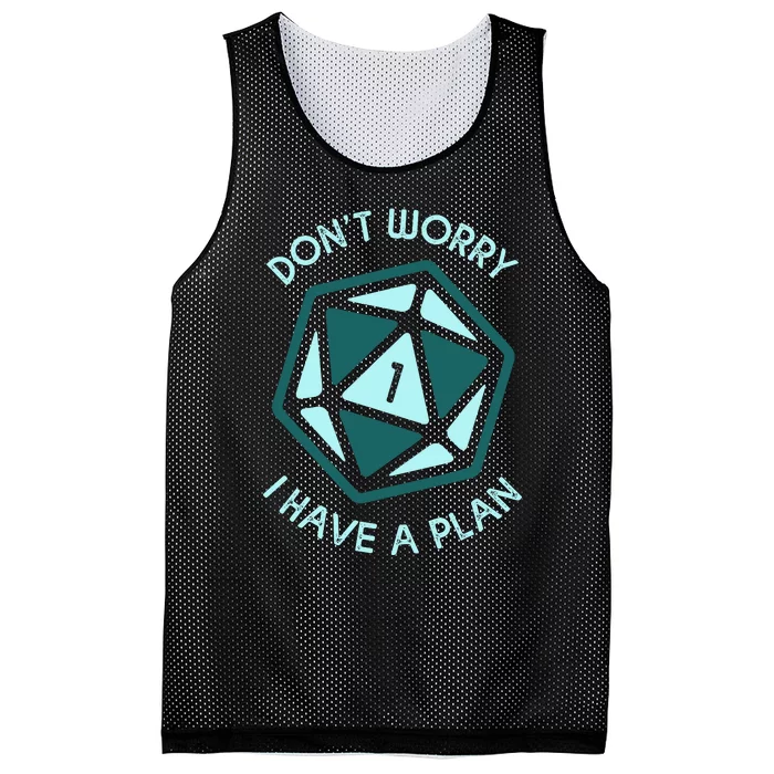 DonT Worry I Have A Plan Mesh Reversible Basketball Jersey Tank