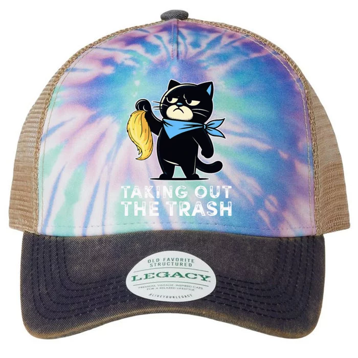 Debate Win Kamala Debate Trophy Taking Out The Trash Legacy Tie Dye Trucker Hat